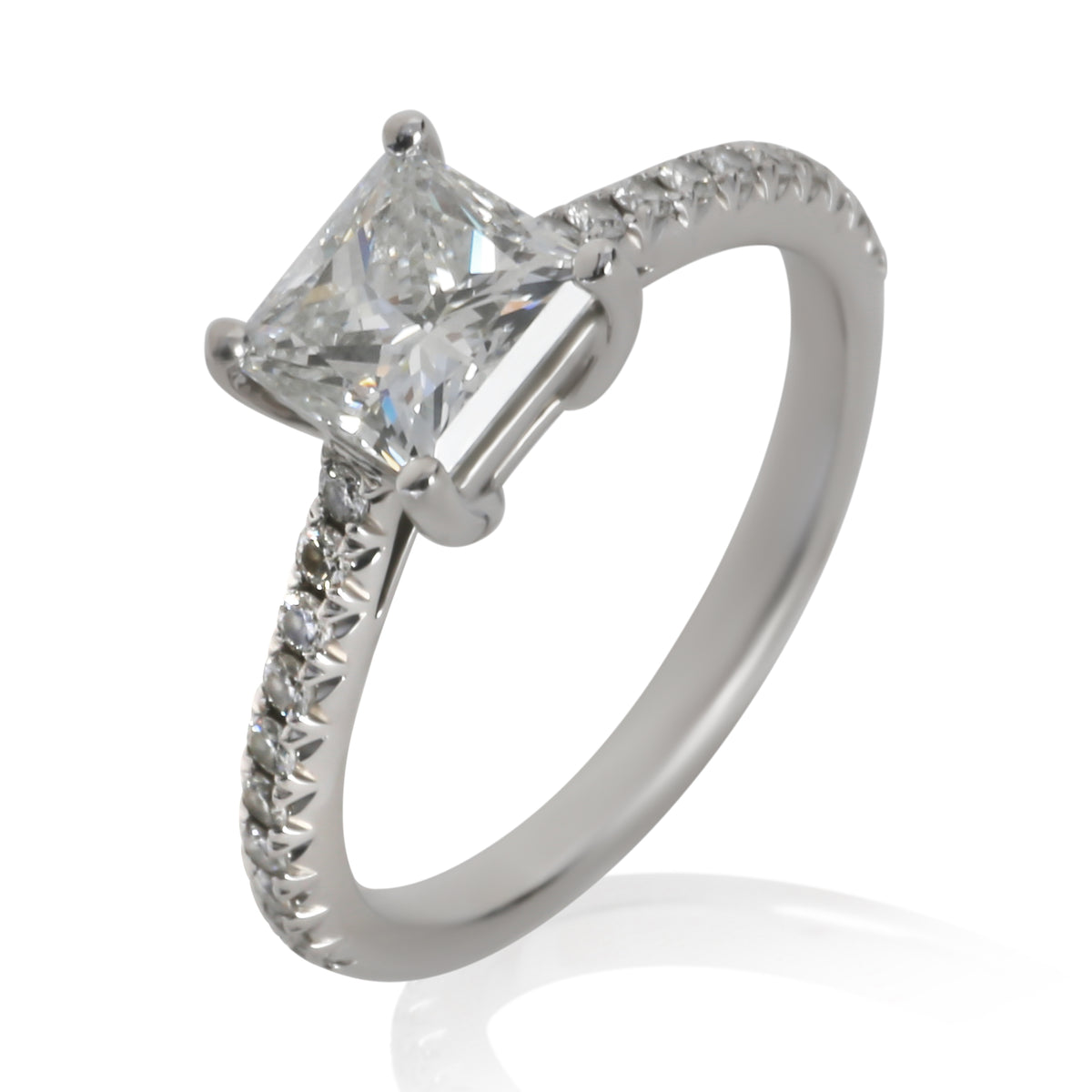 Tiffany & Co. 0.99 ct Princess Diamond Novo Engagement Ring bv