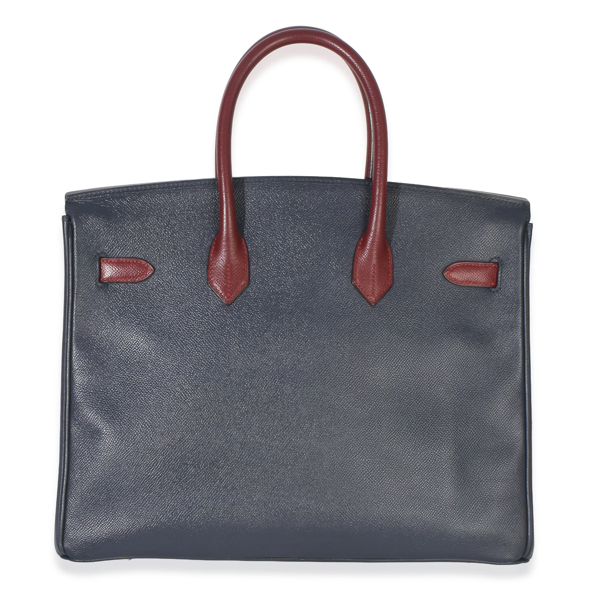 Hermès Vintage Rouge H Bleu Marine Courchevel Birkin 35 GHW Handbag bv