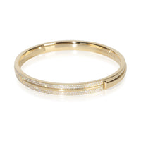 Tiffany & Co. Yellow Gold Diamond Tiffany T Hinged Bangle Bracelet sv