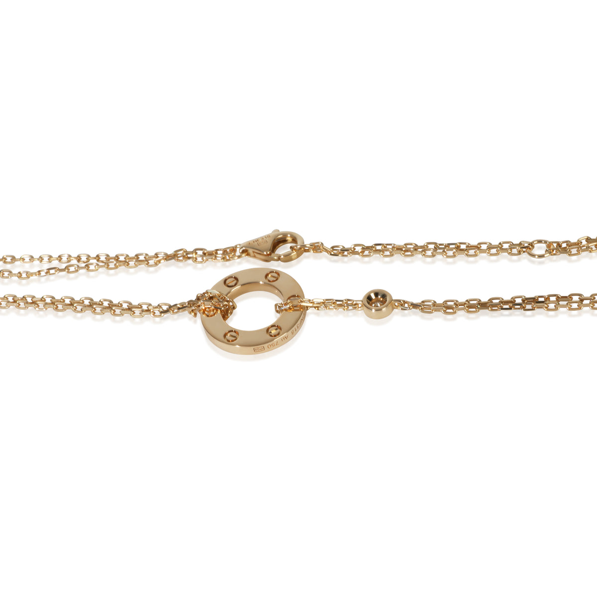 Cartier Yellow Gold Diamond Love Necklace pv