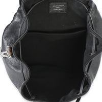 Louis Vuitton Black Lambskin Monogram Canvas Montsouris Vibe PM Handbag clasp