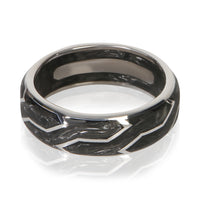 David Yurman White Gold  8mm Forged Carbon Band pv