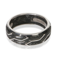 David Yurman White Gold  8mm Forged Carbon Band sv