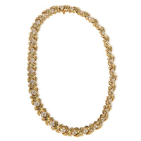 Tiffany & Co. Yellow Gold Diamond X Collection Necklace pv