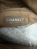 Chanel Beige Shiny Quilted Calfskin Small  22 Hobo Handbag ad2