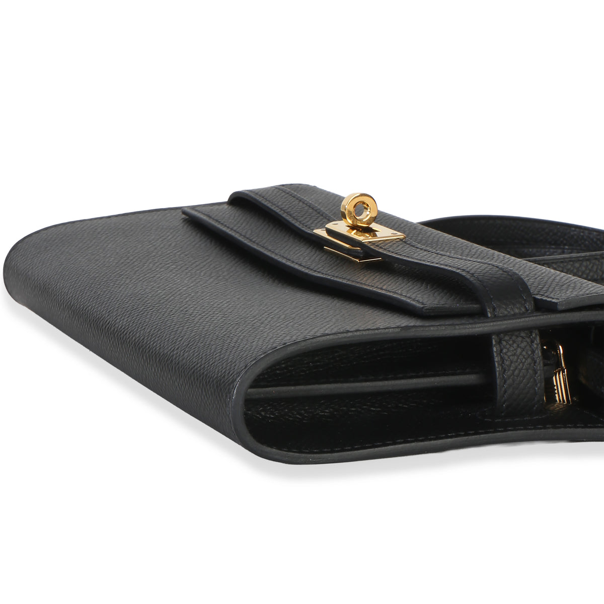 Hermès Black Epsom Kelly To Go Wallet GHW Handbag clasp