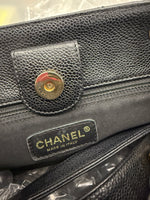 Chanel Black Quilted Caviar Petit Shopping Tote Handbag ad3