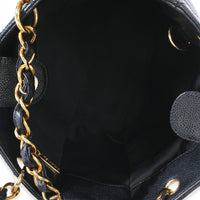 Chanel Black Quilted Caviar Petit Shopping Tote Handbag av