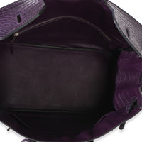 Hermès Amethyst Matte Niloticus Crocodile Birkin 35 PHW Handbag ad1