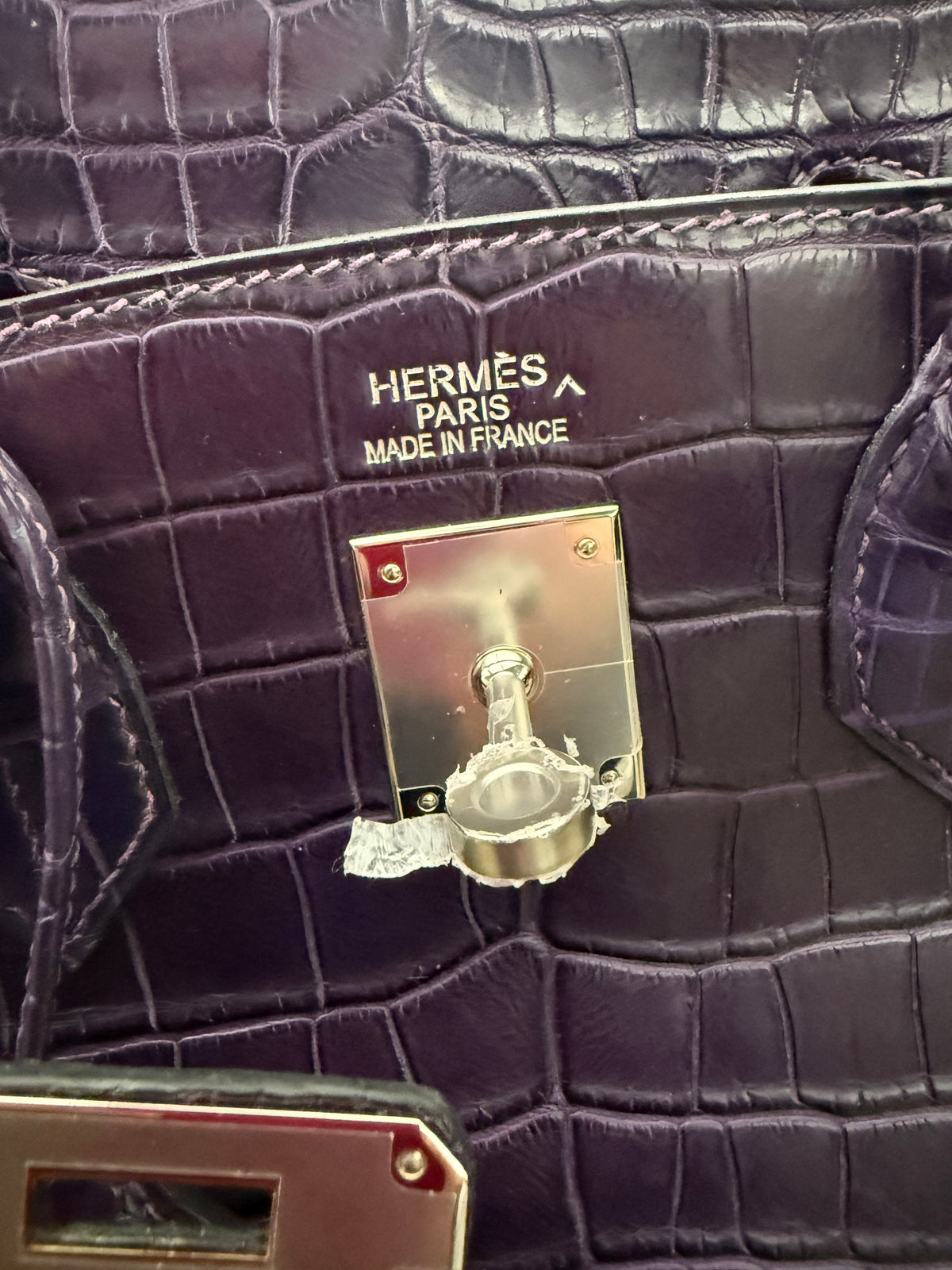 Hermès Amethyst Matte Niloticus Crocodile Birkin 35 PHW Handbag ad3