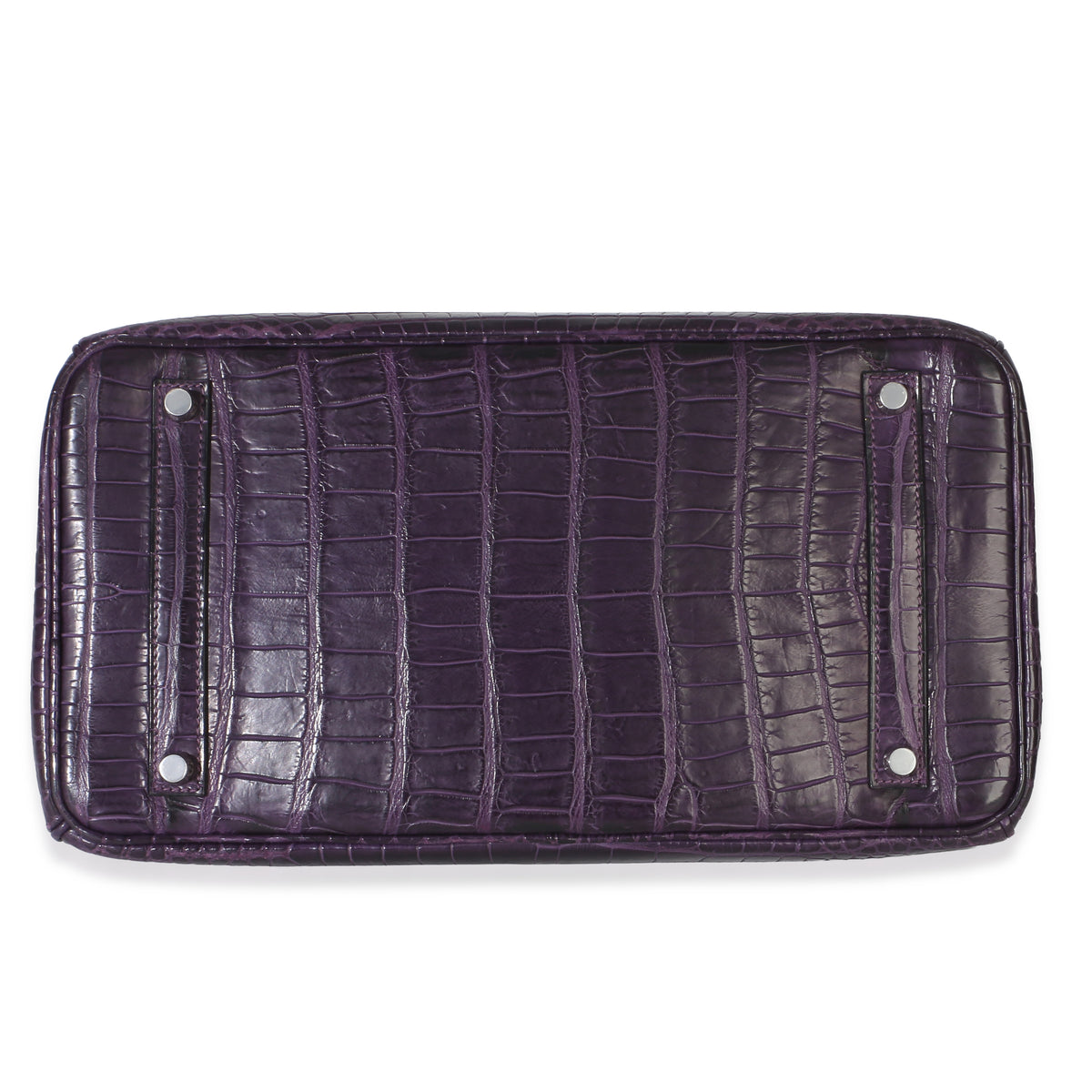 Hermès Amethyst Matte Niloticus Crocodile Birkin 35 PHW Handbag stamp