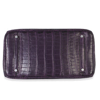 Hermès Amethyst Matte Niloticus Crocodile Birkin 35 PHW Handbag stamp