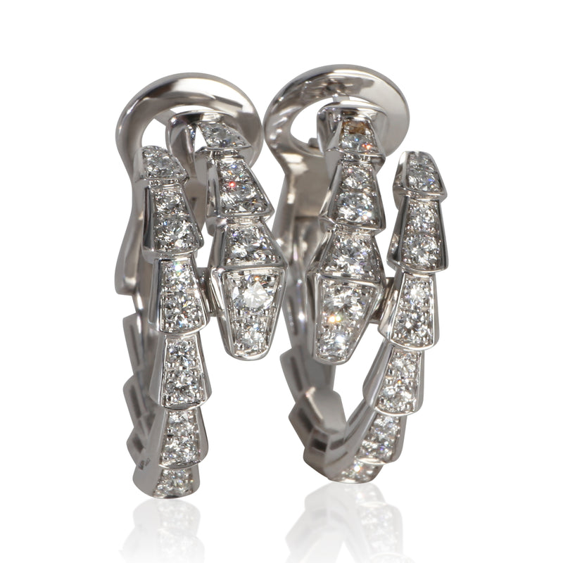 BVLGARI White Gold Diamond Serpenti Viper Earrings fv