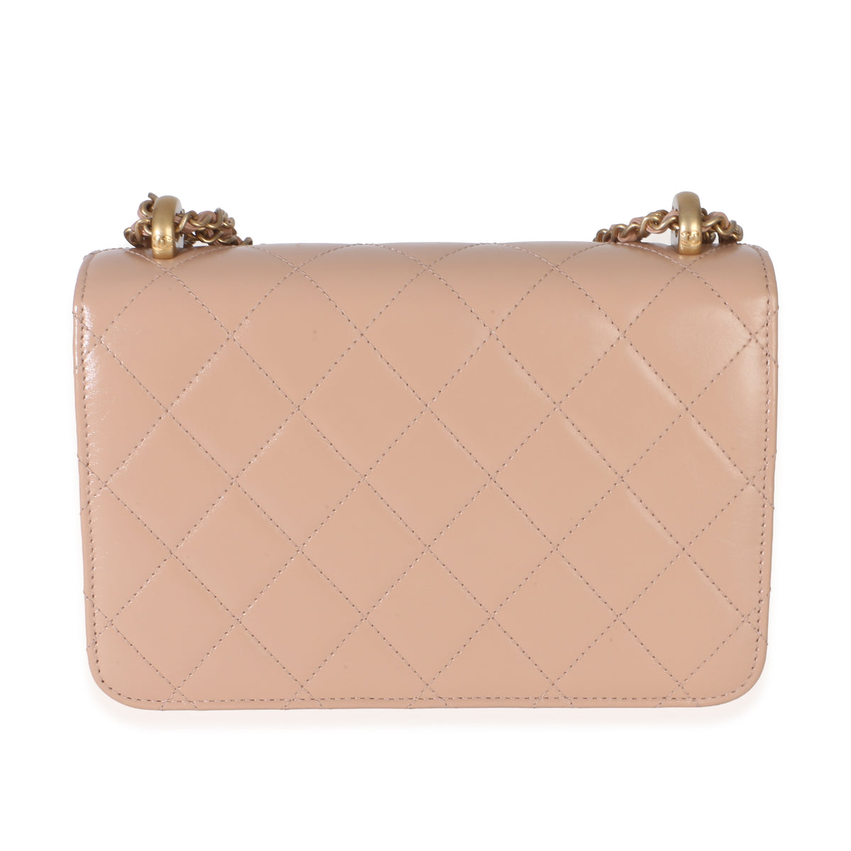 Chanel Beige Quilted Calfskin Mini Perfect Fit Flap Bag Handbag bv