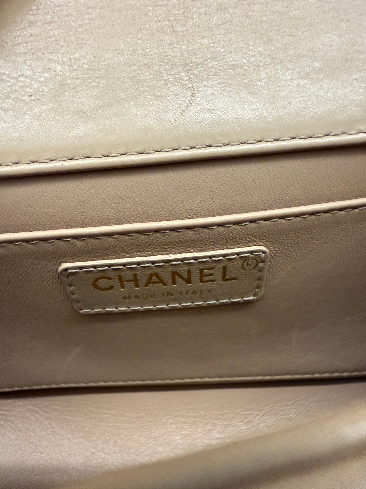 Chanel Beige Quilted Calfskin Small Perfect Fit Flap Bag Handbag ad3
