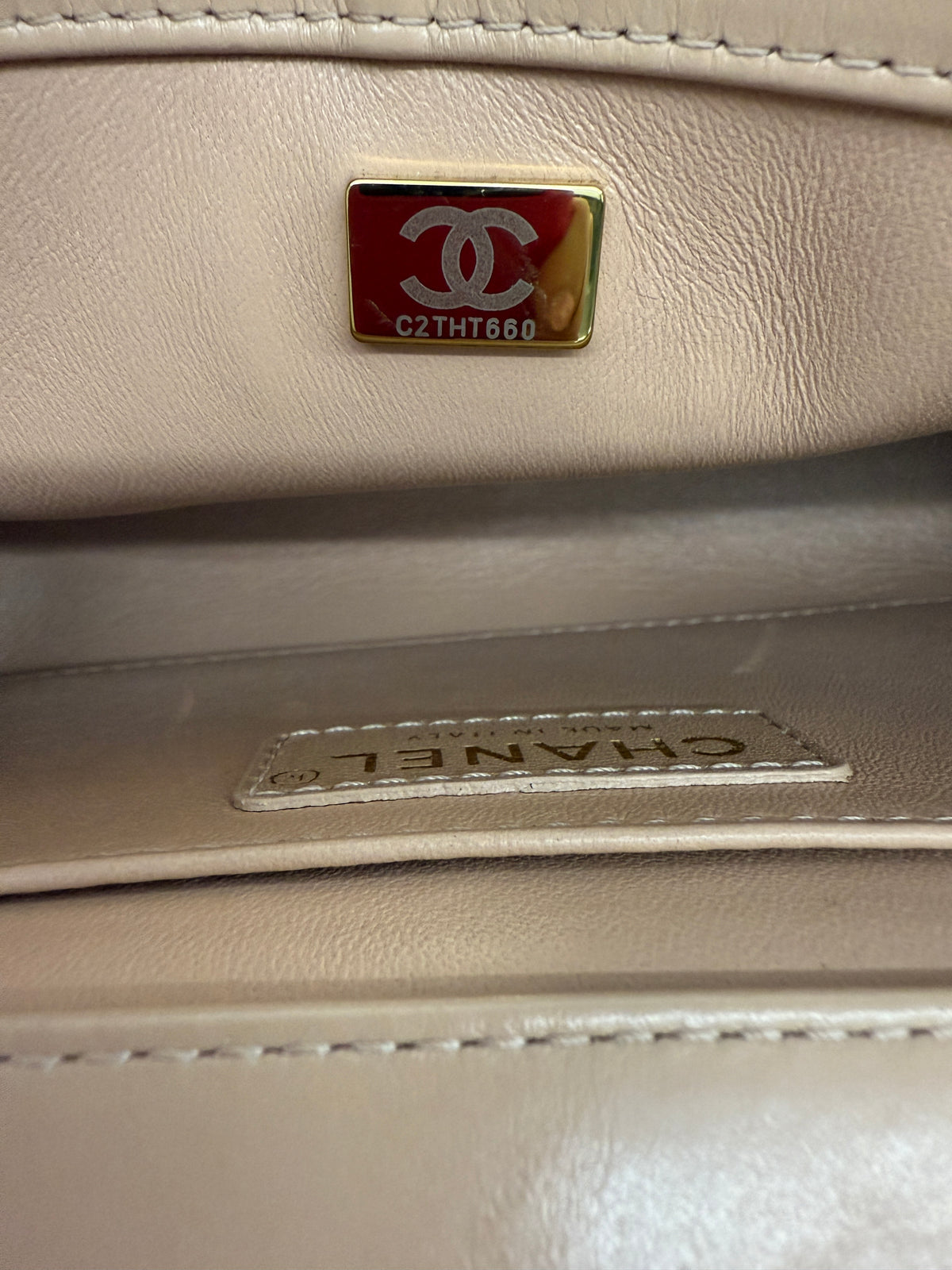 Chanel Beige Quilted Calfskin Small Perfect Fit Flap Bag Handbag ad4