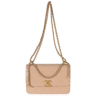 Chanel Beige Quilted Calfskin Small Perfect Fit Flap Bag Handbag av