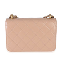 Chanel Beige Quilted Calfskin Small Perfect Fit Flap Bag Handbag bv