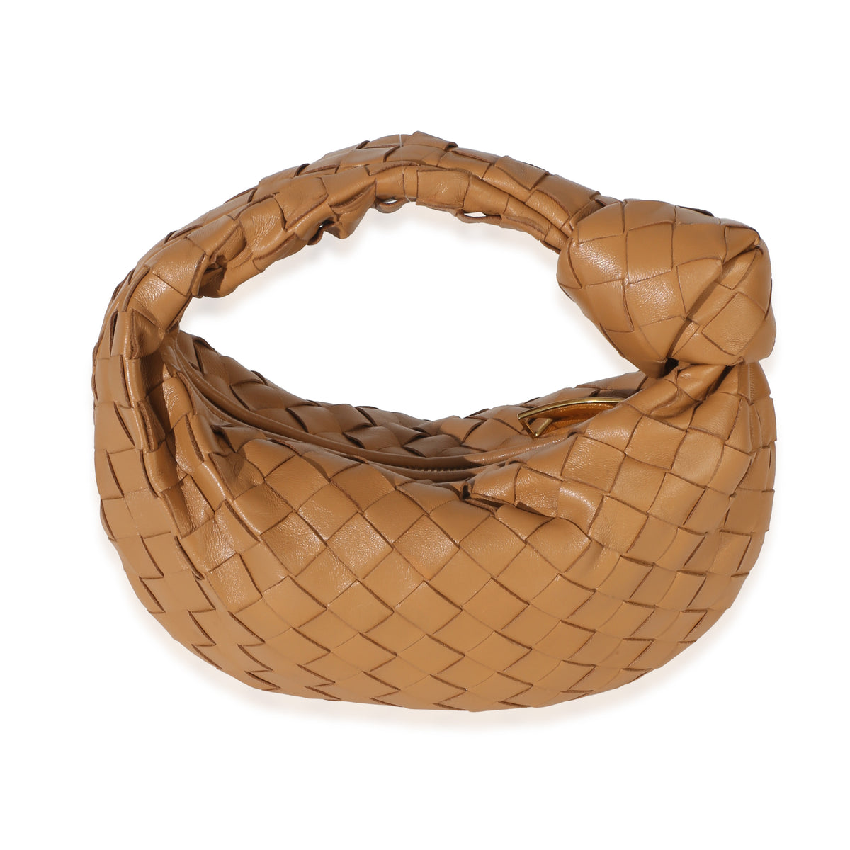 Bottega Veneta Caramel Nappa Intrecciato Mini Jodie Handbag bv