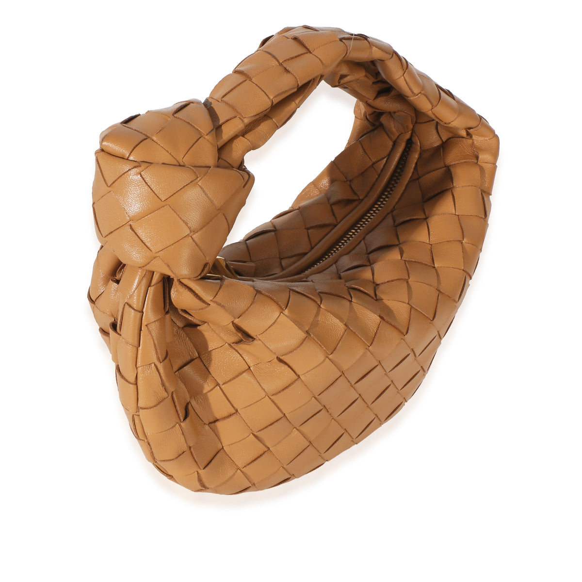 Bottega Veneta Caramel Nappa Intrecciato Mini Jodie Handbag pv