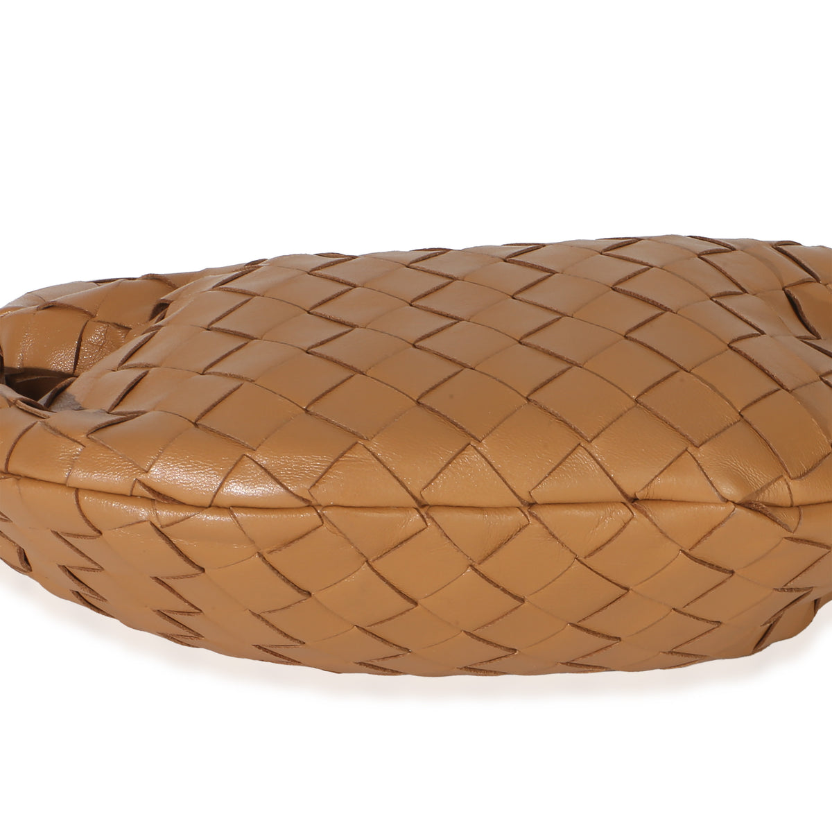 Bottega Veneta Caramel Nappa Intrecciato Mini Jodie Handbag stamp