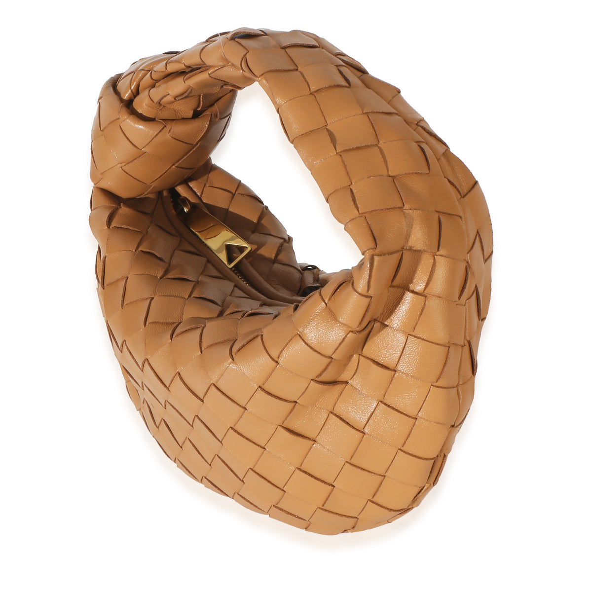 Bottega Veneta Caramel Nappa Intrecciato Mini Jodie Handbag sv