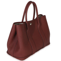 Hermès Rouge H Negonda Garden Party 30 PHW Handbag pv