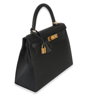 Hermès Black Epsom Sellier Kelly 28 PHW Handbag pv