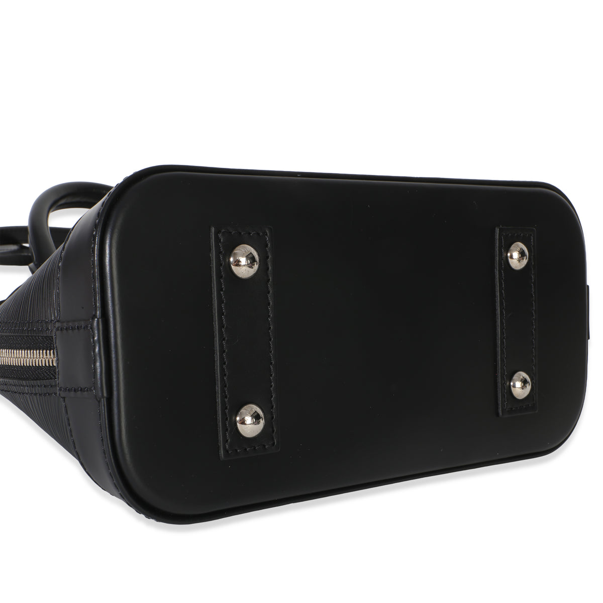 Louis Vuitton Black Epi Alma BB Handbag clasp