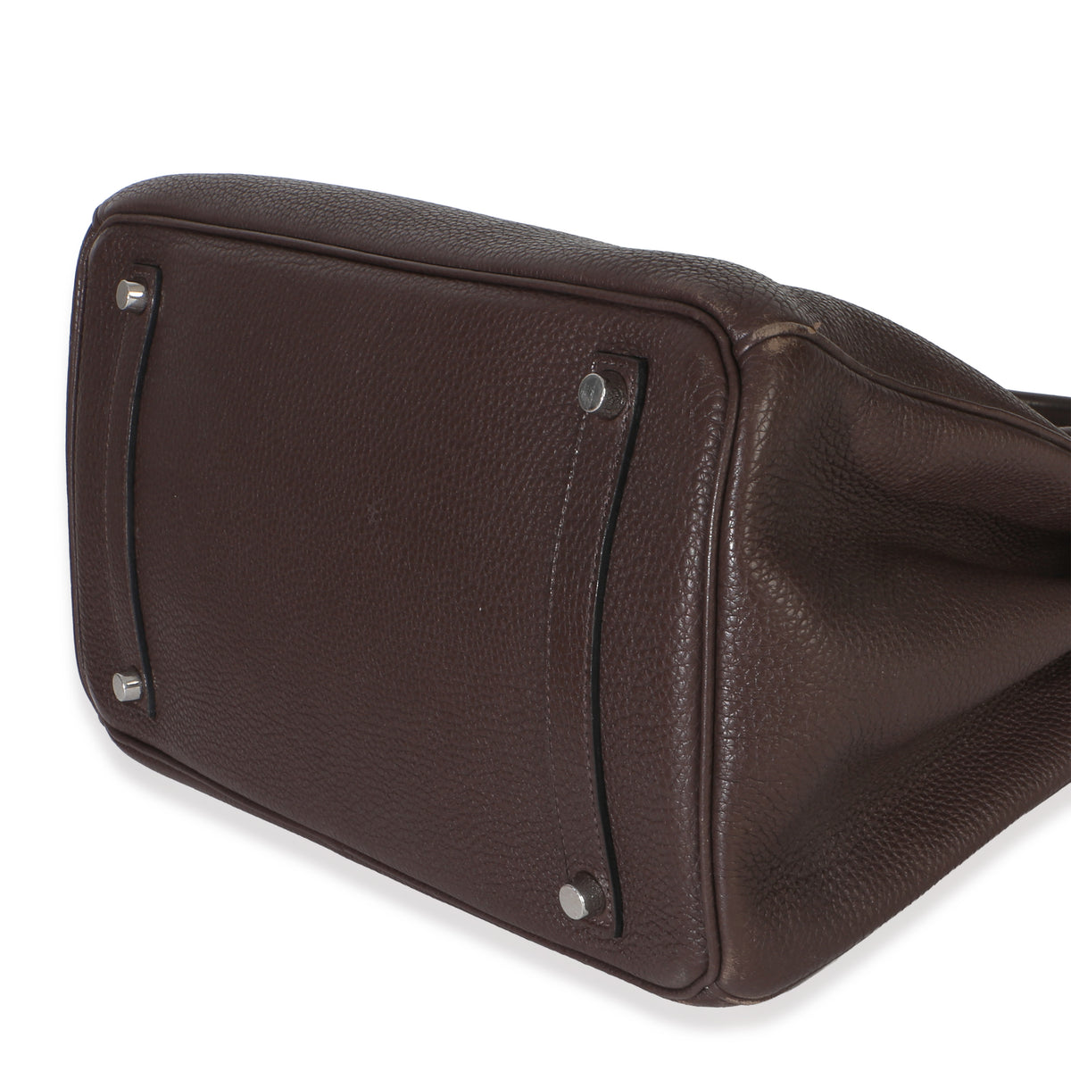 Hermès Chocolat Togo Birkin 35 PHW Handbag box