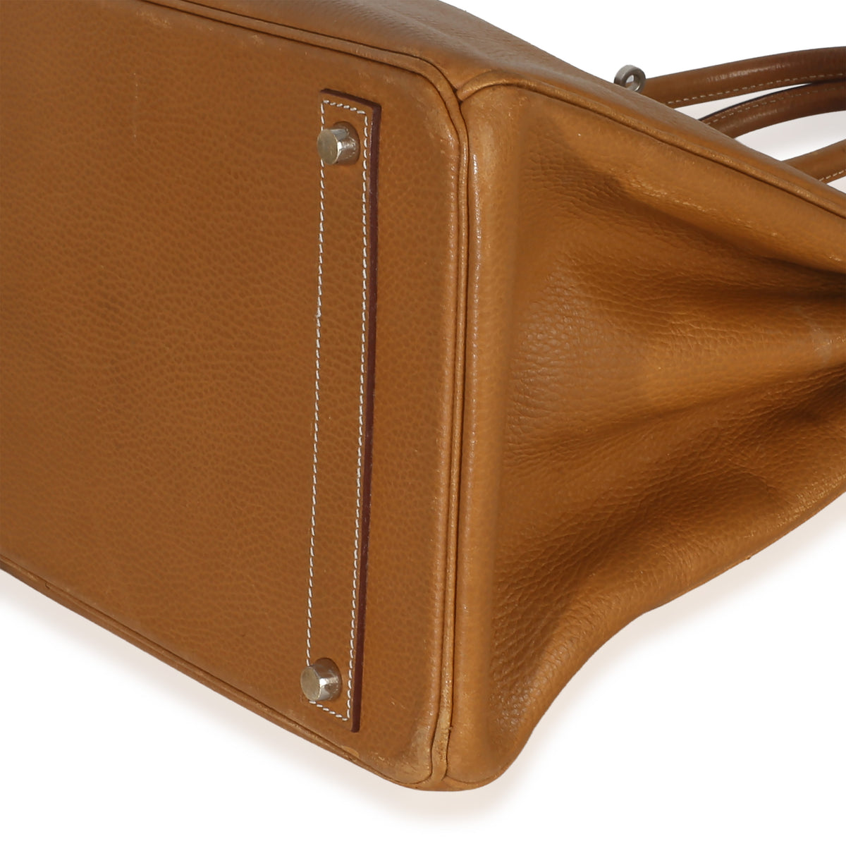 Hermès Natural Sable Ardennes Birkin 40 Brushed PHW Handbag bv