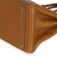 Hermès Natural Sable Ardennes Birkin 40 Brushed PHW Handbag bv