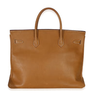 Hermès Natural Sable Ardennes Birkin 40 Brushed PHW Handbag pv