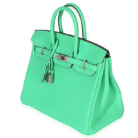 Hermès Vert Comics Togo Birkin 25 PHW Handbag sv