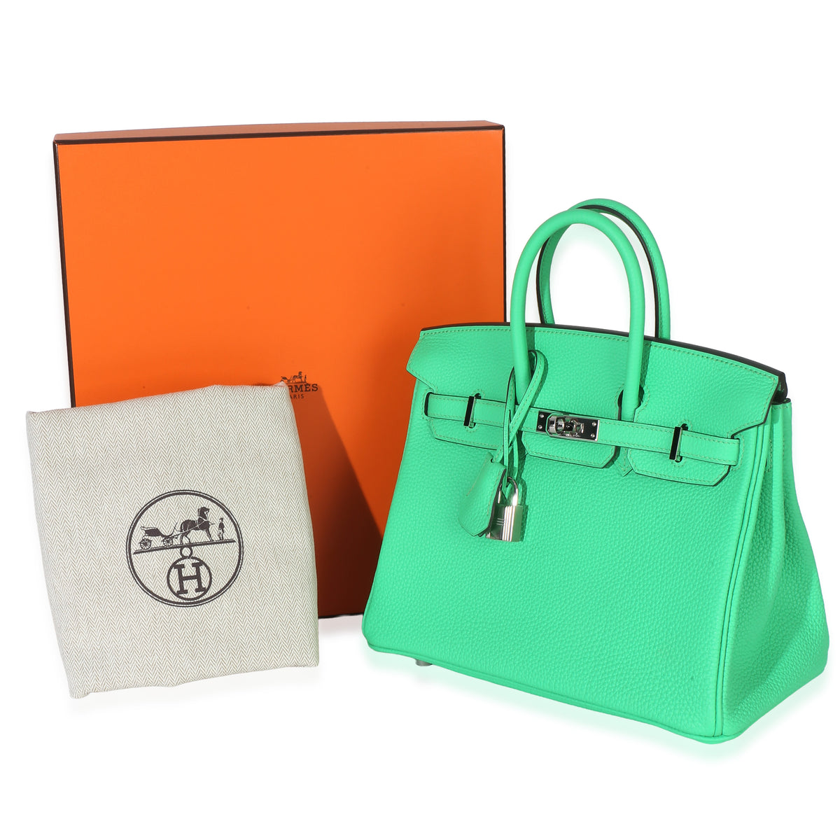 Hermès Vert Comics Togo Birkin 25 PHW Handbag av