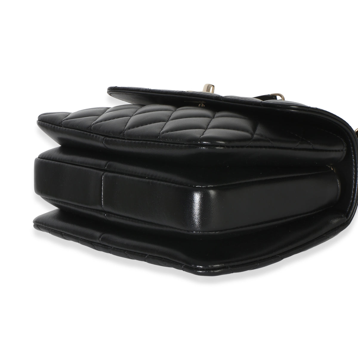 Chanel Black Quilted Lambskin Mini Trendy CC Top Handle Handbag box