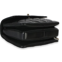 Chanel Black Quilted Lambskin Mini Trendy CC Top Handle Handbag clasp