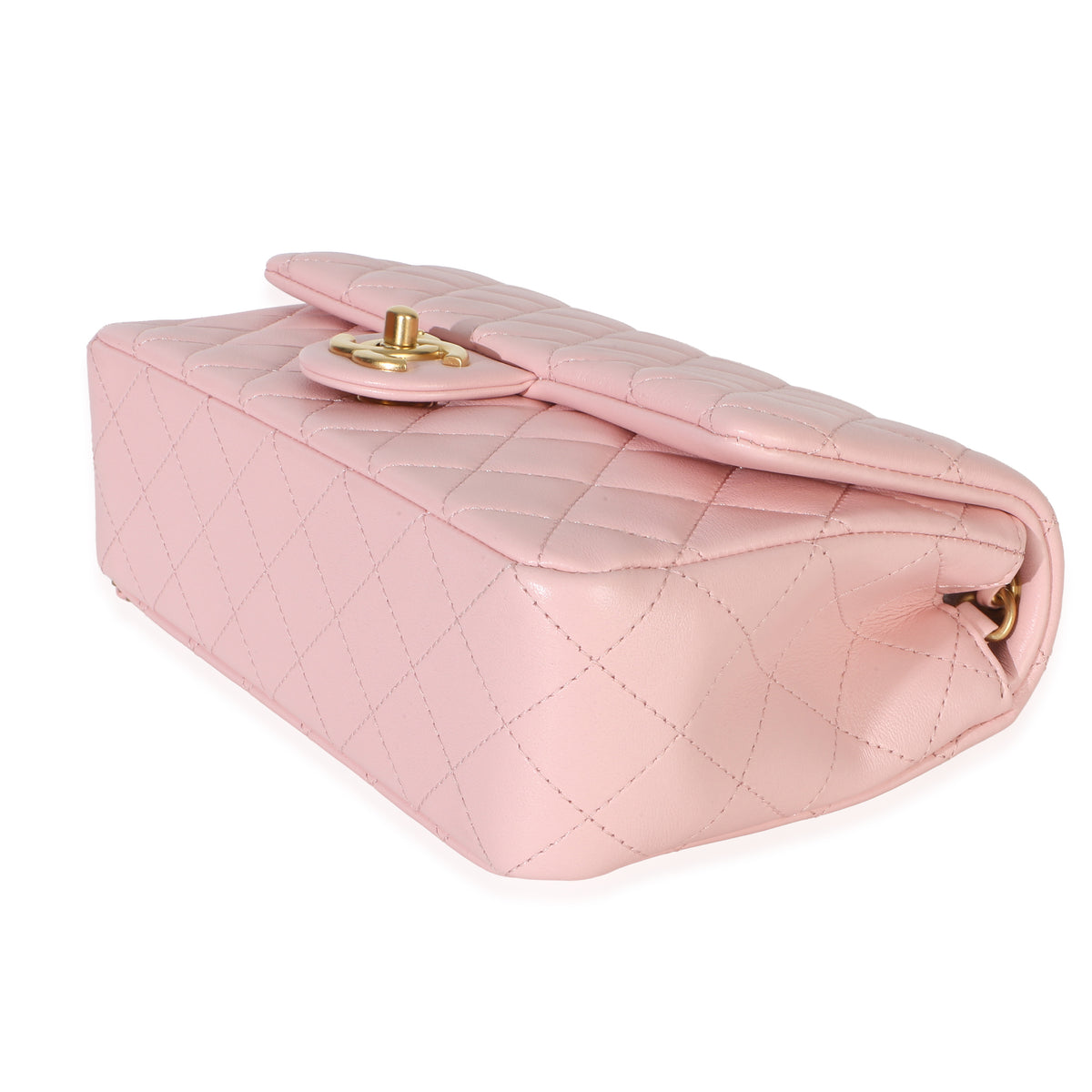 Chanel Pink Quilted Lambskin Small CC Crush Flap Bag Handbag box