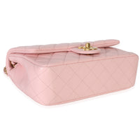 Chanel Pink Quilted Lambskin Small CC Crush Flap Bag Handbag clasp