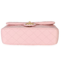 Chanel Pink Quilted Lambskin Small CC Crush Flap Bag Handbag stamp