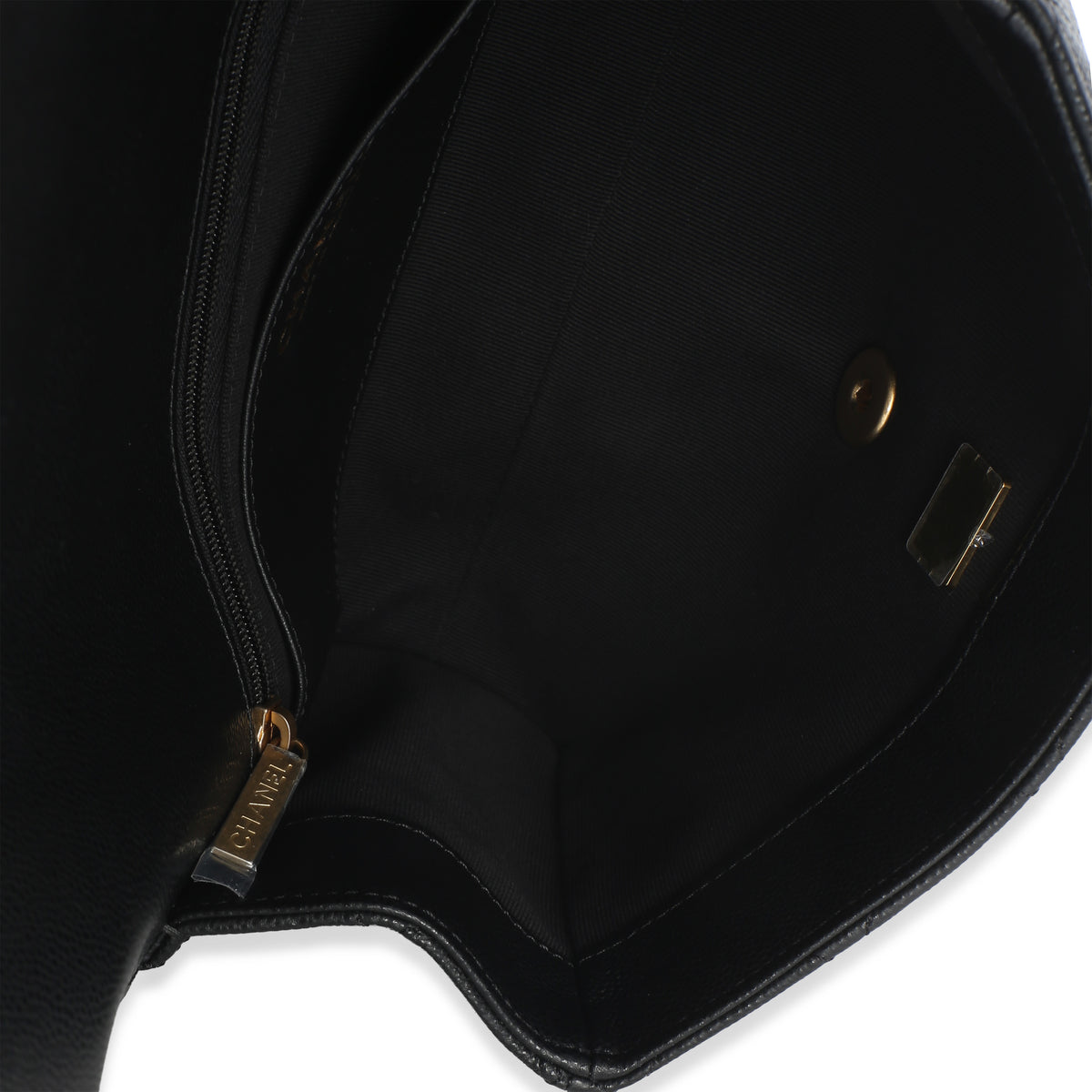 Chanel Black Quilted Caviar Coco First Flap Handbag Handbag ad1