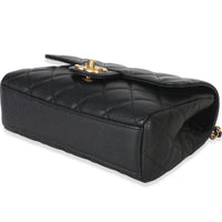 Chanel Black Quilted Caviar Coco First Flap Handbag Handbag box