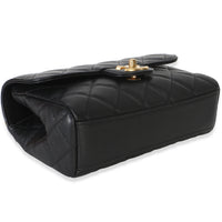 Chanel Black Quilted Caviar Coco First Flap Handbag Handbag clasp