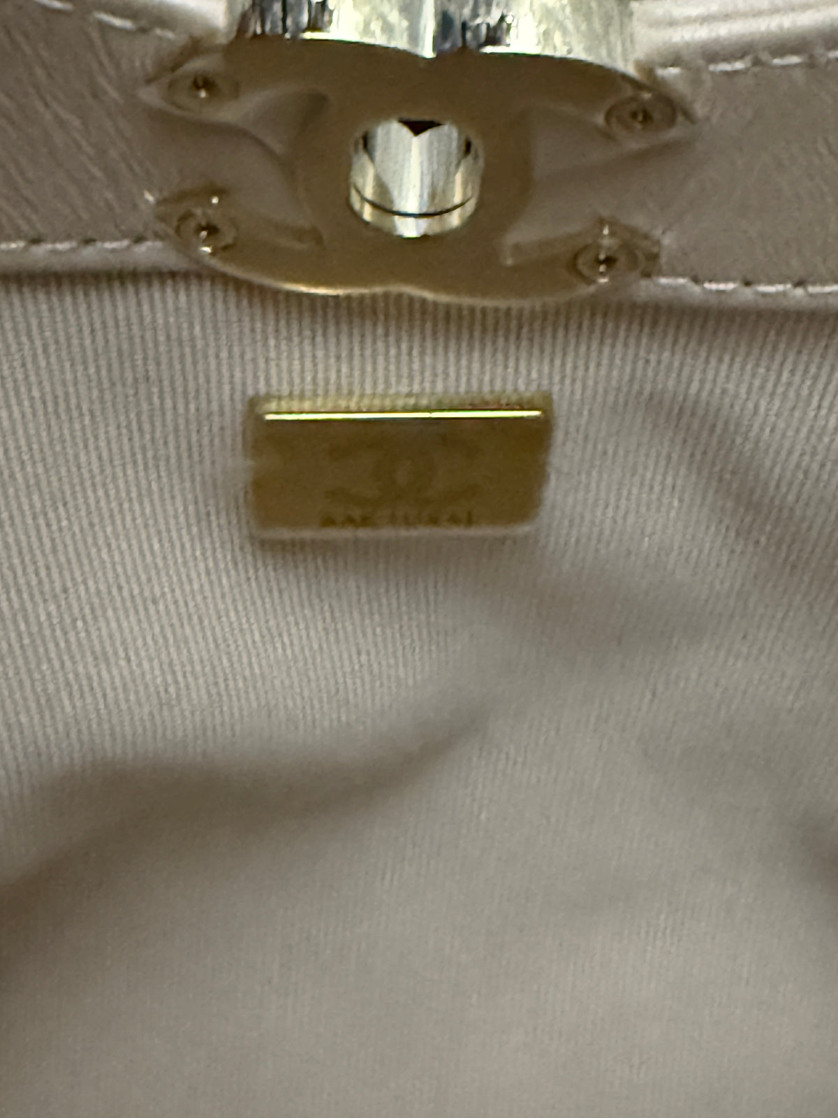 Chanel Beige Shiny Crumpled Quilted Calfskin Mini 31 Shopping Bag Handbag ad4