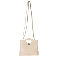 Chanel Beige Shiny Crumpled Quilted Calfskin Mini 31 Shopping Bag Handbag av