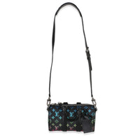 Louis Vuitton Iridescent Black Multicolor Monogram Keepall Bandouliere 25 Handbag av