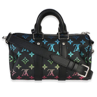 Louis Vuitton Iridescent Black Multicolor Monogram Keepall Bandouliere 25 Handbag bv