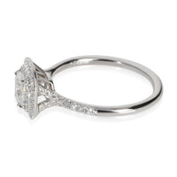 Tiffany & Co. 1.07 ct Cushion Diamond Soleste Double Halo Engagement Ring bv