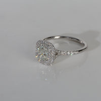 Tiffany & Co. 1.07 ct Cushion Diamond Soleste Double Halo Engagement Ring id