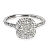 Tiffany & Co. 1.07 ct Cushion Diamond Soleste Double Halo Engagement Ring fv
